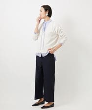 F6LDD11230 MICHEL KLEIN(小さいサイズ)(メゾン ドゥ サンク) [小さいサイズ][2WAYストレッチ]定番ワイドパンツ ライトグレー