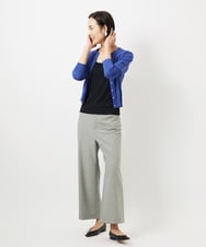 F6LDD11230 MICHEL KLEIN(小さいサイズ)(メゾン ドゥ サンク) [小さいサイズ][2WAYストレッチ]定番ワイドパンツ ライトグレー