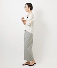 F6LDD11230 MICHEL KLEIN(小さいサイズ)(メゾン ドゥ サンク) [小さいサイズ][2WAYストレッチ]定番ワイドパンツ ライトグレー