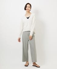 F6LDD11230 MICHEL KLEIN(小さいサイズ)(メゾン ドゥ サンク) [小さいサイズ][2WAYストレッチ]定番ワイドパンツ ライトグレー