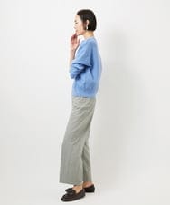 F6LDD11230 MICHEL KLEIN(小さいサイズ)(メゾン ドゥ サンク) [小さいサイズ][2WAYストレッチ]定番ワイドパンツ ライトグレー