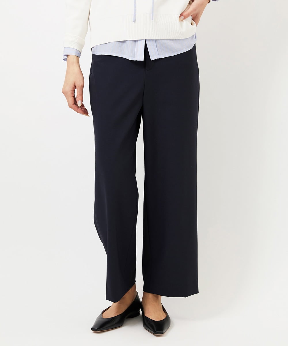 F6LDD11230 MICHEL KLEIN(小さいサイズ)(メゾン ドゥ サンク) [小さいサイズ][2WAYストレッチ]定番ワイドパンツ ライトグレー