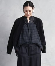 F6SAD11230 MICHEL KLEIN(小さいサイズ)(メゾン ドゥ サンク) [小さいサイズ]コンパクトモールカーディガン ライトブルー