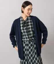 F6SAG43250 MICHEL KLEIN(小さいサイズ)(メゾン ドゥ サンク) 【小さいサイズ】カシミヤ混トッパーカーディガン ネイビー