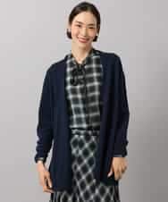 F6SAG43250 MICHEL KLEIN(小さいサイズ)(メゾン ドゥ サンク) 【小さいサイズ】カシミヤ混トッパーカーディガン ネイビー