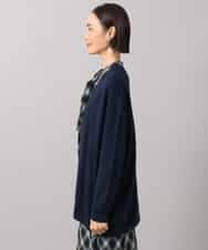 F6SAG43250 MICHEL KLEIN(小さいサイズ)(メゾン ドゥ サンク) 【小さいサイズ】カシミヤ混トッパーカーディガン ネイビー