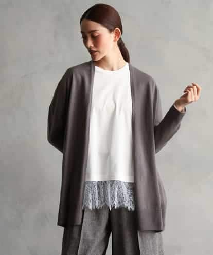 F6SAG43250 MICHEL KLEIN(小さいサイズ) 【小さいサイズ】カシミヤ混トッパーカーディガン