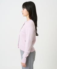 F6SDD01230 MICHEL KLEIN(小さいサイズ)(メゾン ドゥ サンク) [小さいサイズ][アンサンブル対応]コンパクトクルーネックカーディガン ラベンダー