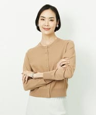 F6SDD13230 MICHEL KLEIN(小さいサイズ)(メゾン ドゥ サンク) [小さいサイズ]コンパクトクルーネックカーディガン ブルー