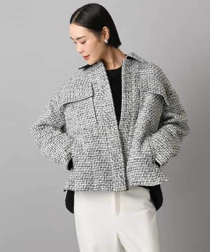 F6VAD51450 MICHEL KLEIN(小さいサイズ) [小さいサイズ]ファンシーツイードCPOジャケット