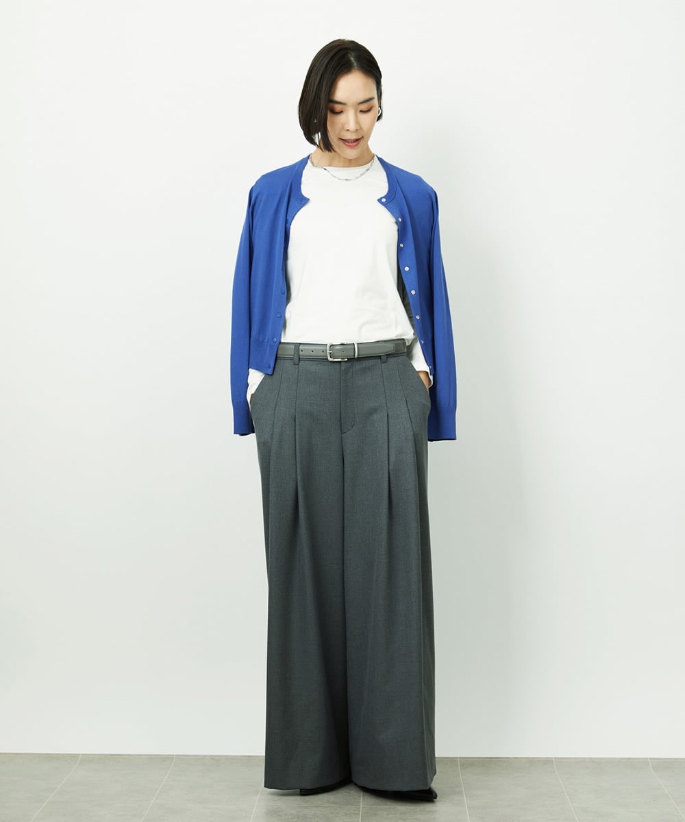 F94GD01150 MICHEL KLEIN(小さいサイズ)(メゾン ドゥ サンク) [小さいサイズ]本革ベルト グレー