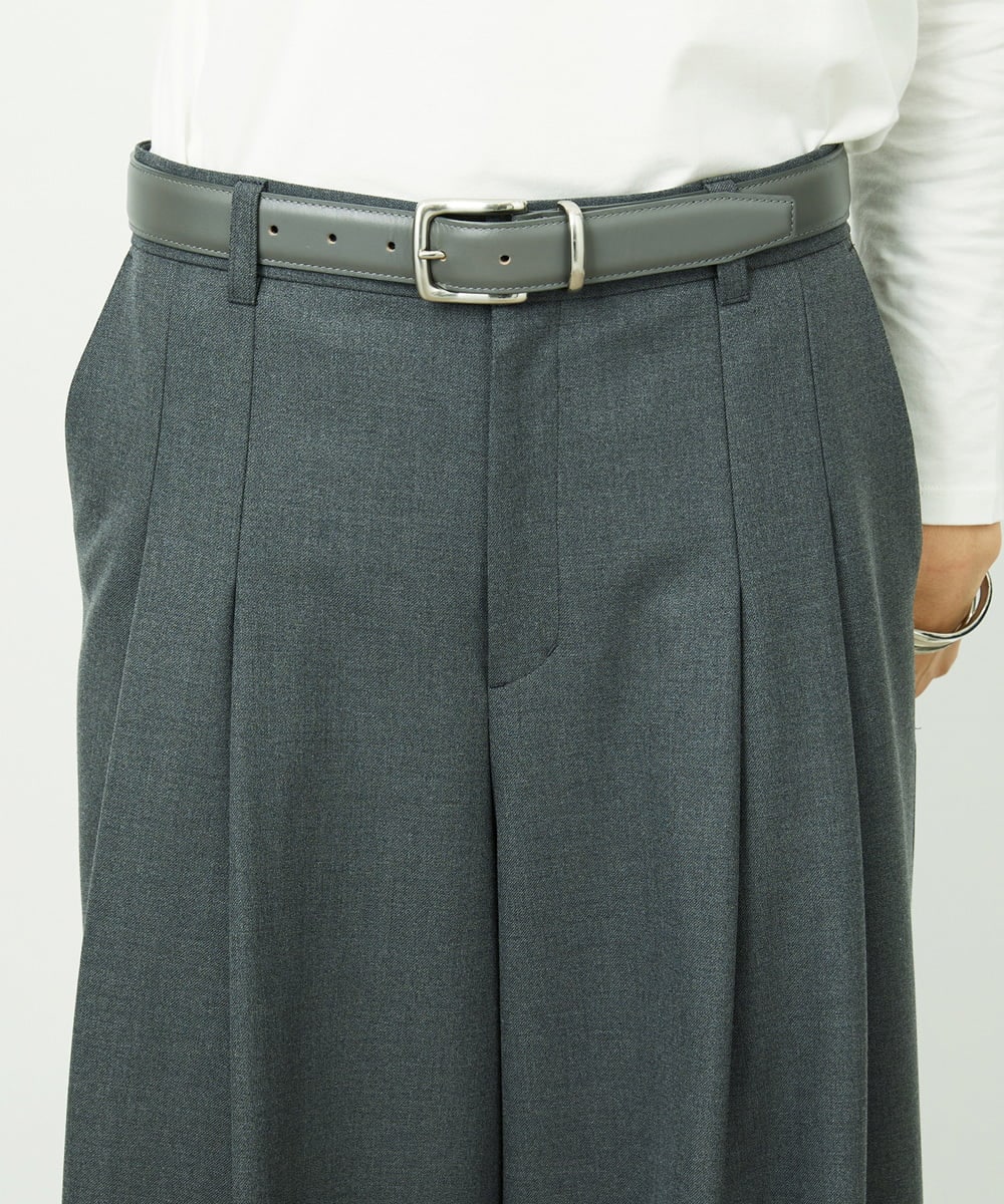 F94GD01150 MICHEL KLEIN(小さいサイズ)(メゾン ドゥ サンク) [小さいサイズ]本革ベルト グレー