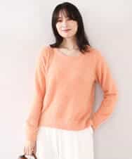 FIFDD08070 OFUON le MK(オフオン　ル　エムケー) ミニスパンコールシャギーニット/洗える/WEB限定サイズあり ネイビー