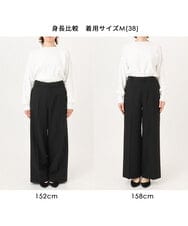 FILFD15090 OFUON le MK(オフオン　ル　エムケー) [名品シリーズ]ストレッチワイドパンツ/洗える ライトベージュ