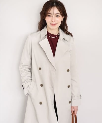 FIVFD01160 OFUON le MK ベーシックツイルトレンチコート/洗える/WEB限定