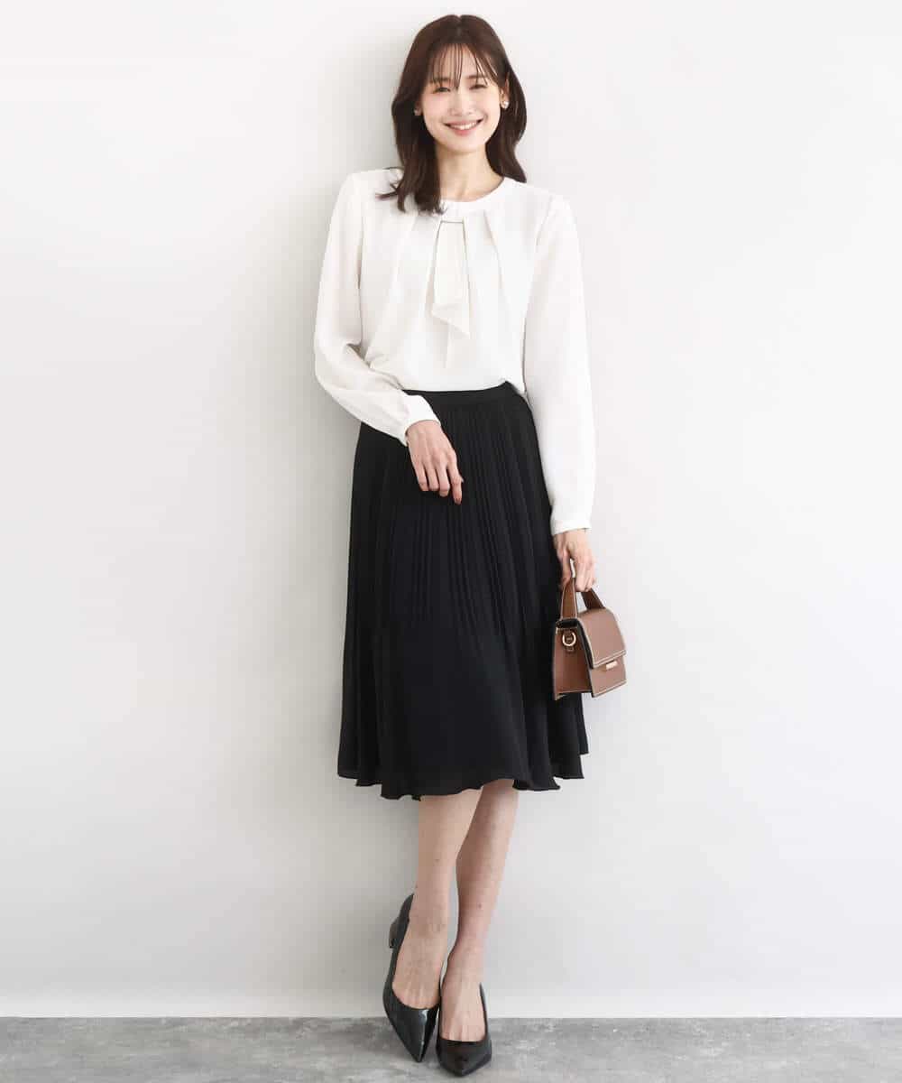 FKBFD66140 MK MICHEL KLEIN(MK ミッシェルクラン) [洗える]マルチwayボウタイブラウス ライトブルー