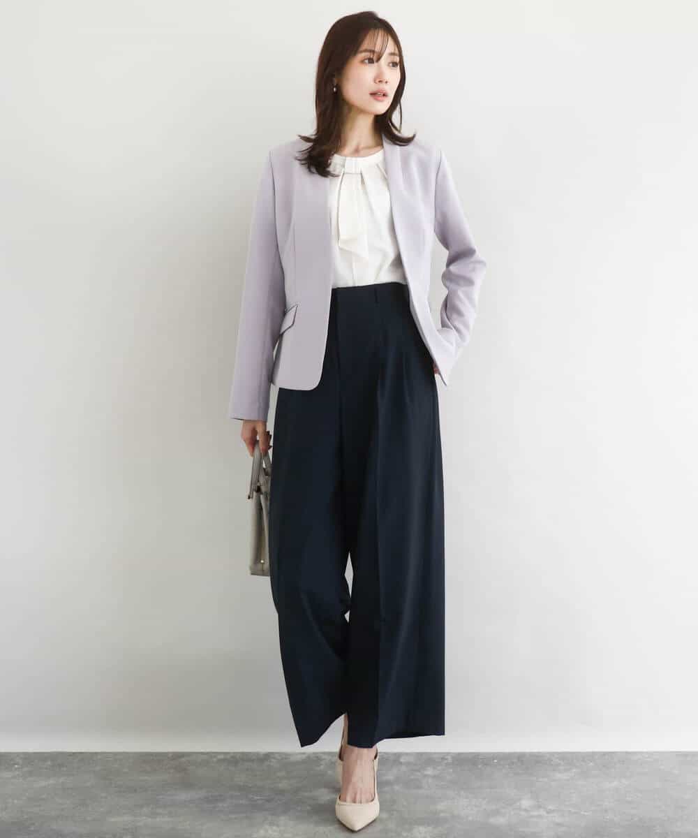 FKBFD66140 MK MICHEL KLEIN(MK ミッシェルクラン) [洗える]マルチwayボウタイブラウス ライトブルー