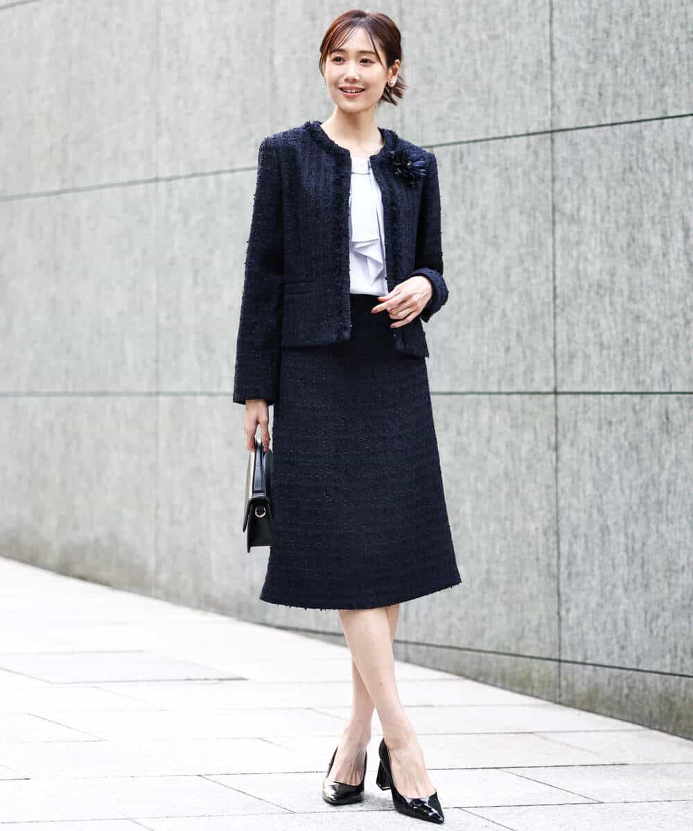 FKBFD66140 MK MICHEL KLEIN(MK ミッシェルクラン) [洗える]マルチwayボウタイブラウス ライトブルー