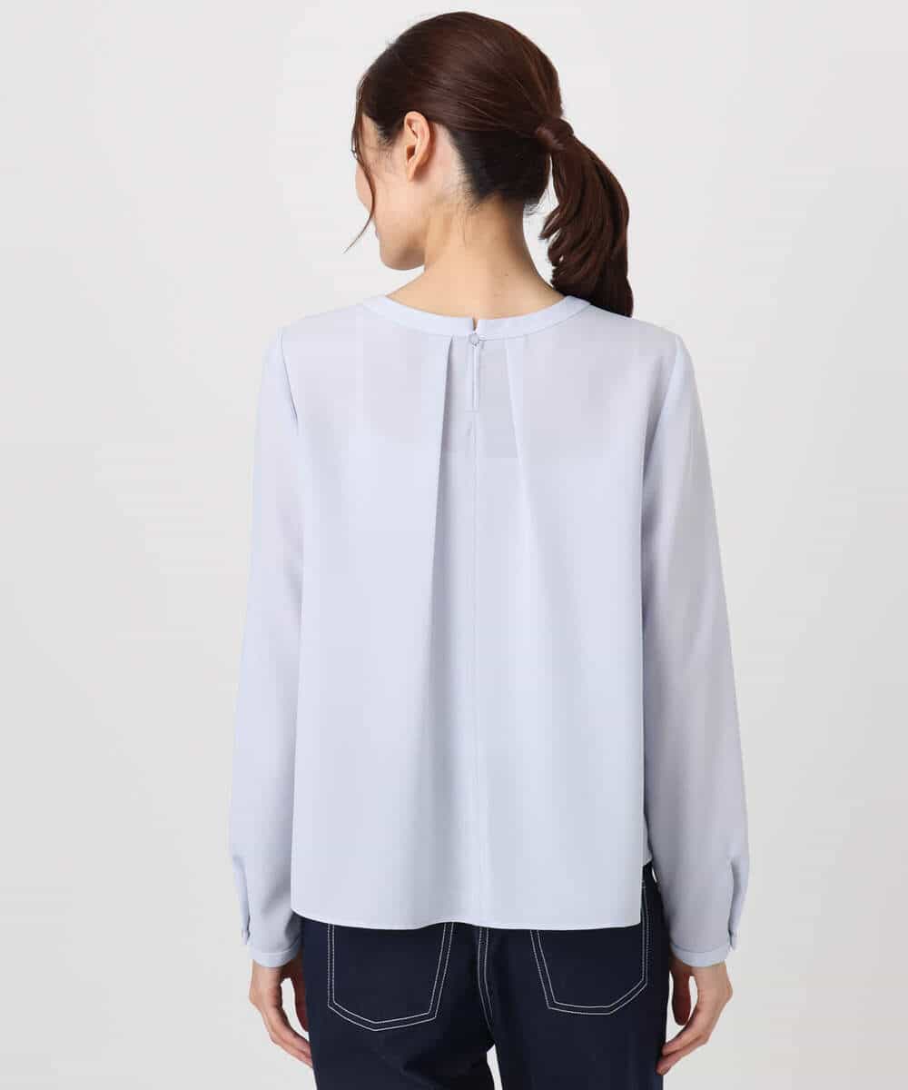 FKBFD66140 MK MICHEL KLEIN(MK ミッシェルクラン) [洗える]マルチwayボウタイブラウス ライトブルー
