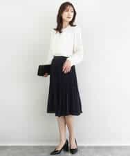 FKBFD68150 MK MICHEL KLEIN(MK ミッシェルクラン) [洗える]ラッフルフリルブラウス ライトブルー