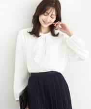 FKBFD68150 MK MICHEL KLEIN(MK ミッシェルクラン) [洗える]ラッフルフリルブラウス アイボリー