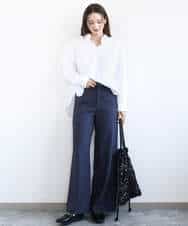 FKBGD27140 MK MICHEL KLEIN(MK ミッシェルクラン) [接触冷感/防シワ/洗える]コットン混ベーシックシャツ（無地） ピンク