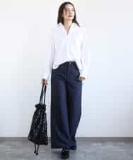 FKBGD27140 MK MICHEL KLEIN(MK ミッシェルクラン) [接触冷感/防シワ/洗える]コットン混ベーシックシャツ（無地） ピンク