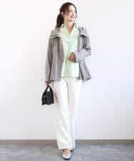 FKBGD27140 MK MICHEL KLEIN(MK ミッシェルクラン) [接触冷感/防シワ/洗える]コットン混ベーシックシャツ（無地） ピンク