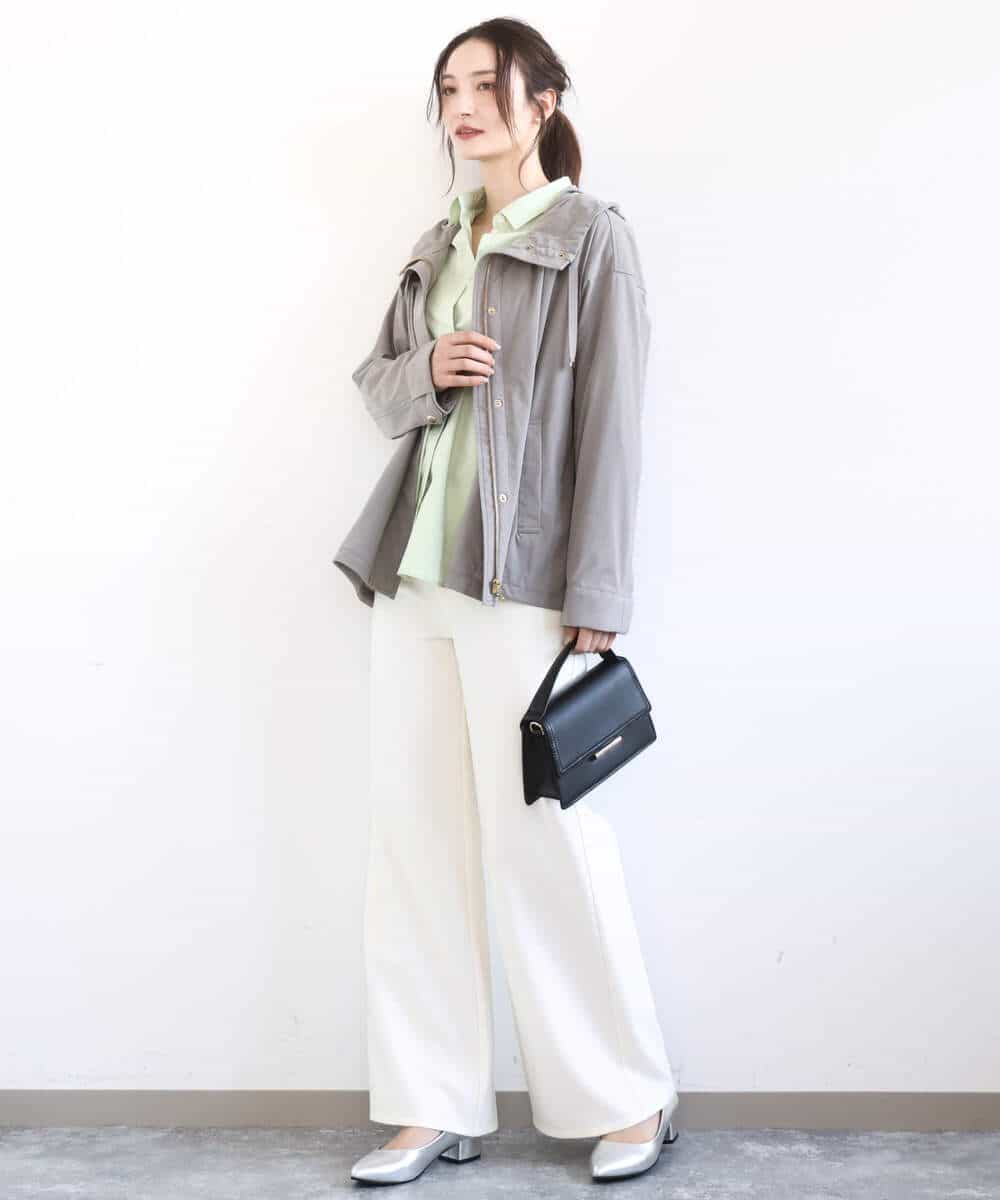 FKBGD27140 MK MICHEL KLEIN(MK ミッシェルクラン) [接触冷感/防シワ/洗える]コットン混ベーシックシャツ（無地） ピンク