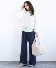 FKBGD27140 MK MICHEL KLEIN(MK ミッシェルクラン) [接触冷感/防シワ/洗える]コットン混ベーシックシャツ（無地） ピンク