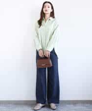 FKBGD27140 MK MICHEL KLEIN(MK ミッシェルクラン) [接触冷感/防シワ/洗える]コットン混ベーシックシャツ（無地） ピンク