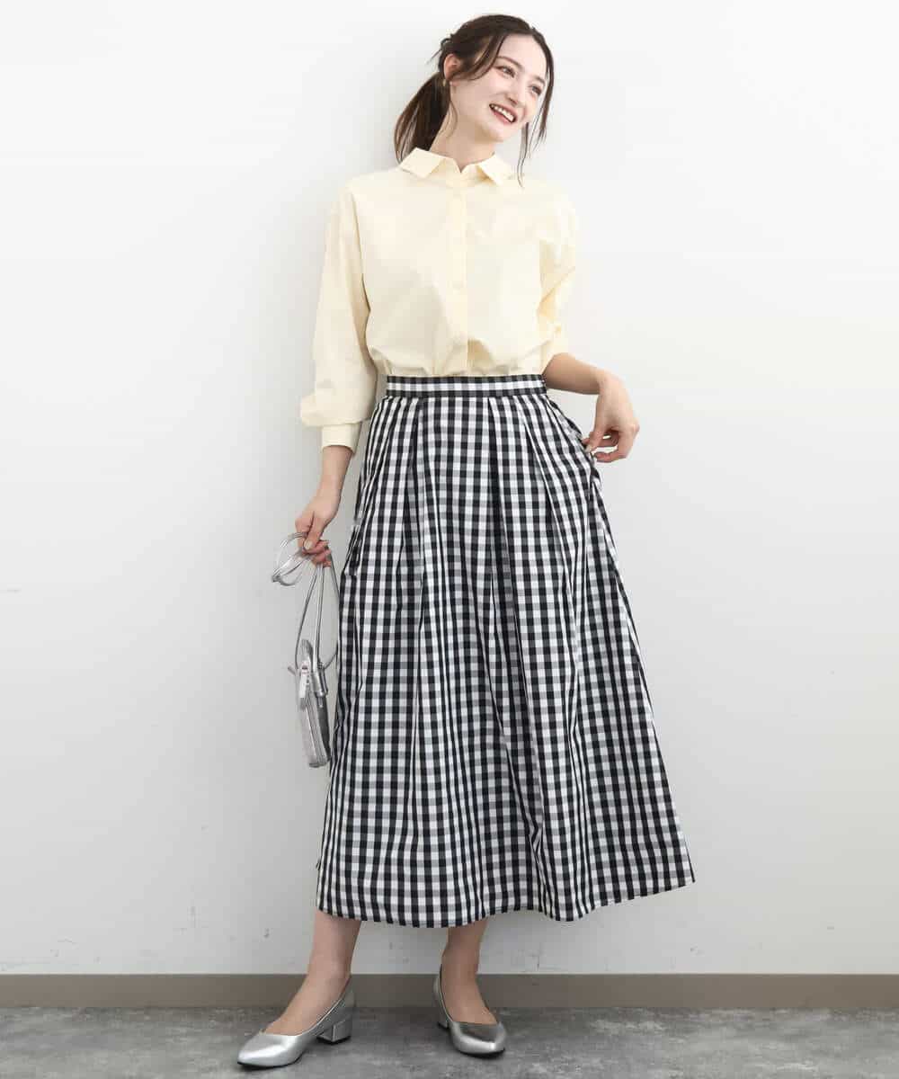 FKBGD27140 MK MICHEL KLEIN(MK ミッシェルクラン) [接触冷感/防シワ/洗える]コットン混ベーシックシャツ（無地） ピンク