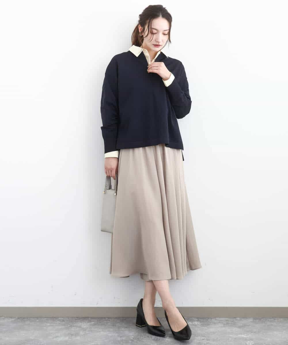 FKBGD27140 MK MICHEL KLEIN(MK ミッシェルクラン) [接触冷感/防シワ/洗える]コットン混ベーシックシャツ（無地） ピンク