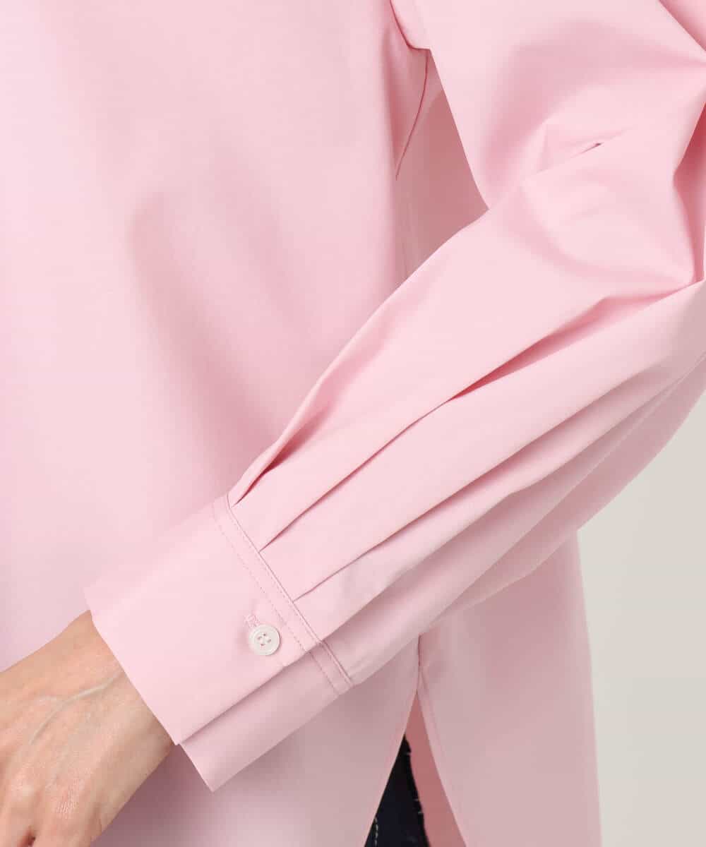 FKBGD27140 MK MICHEL KLEIN(MK ミッシェルクラン) [接触冷感/防シワ/洗える]コットン混ベーシックシャツ（無地） ピンク