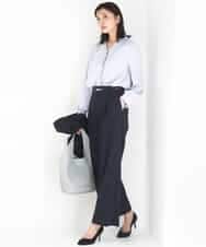 FKBGD32150 MK MICHEL KLEIN(MK ミッシェルクラン) [洗える]Vネックミニフリルブラウス ライトブルー