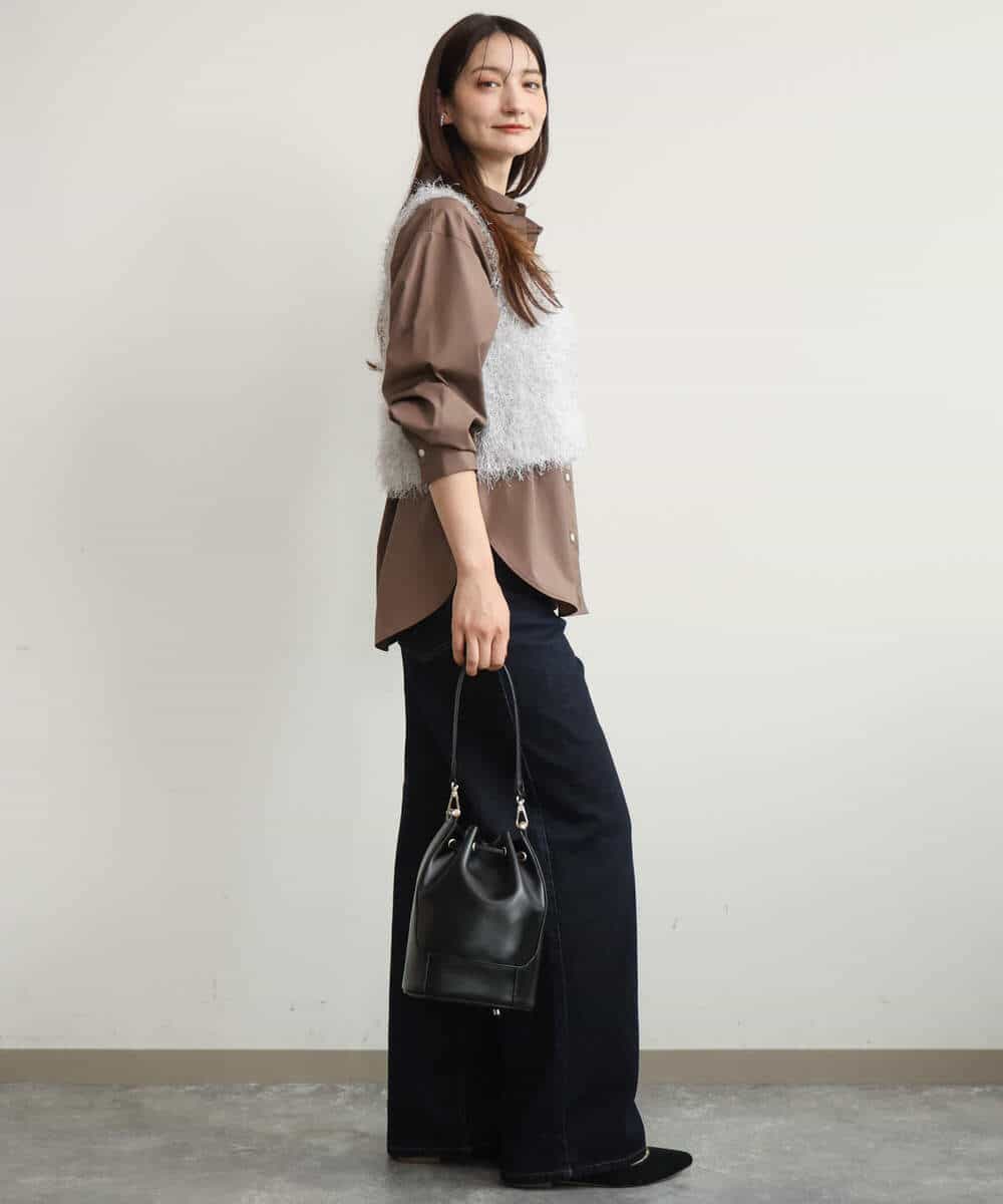 FKBJD27140 MK MICHEL KLEIN(MK ミッシェルクラン) [防シワ/洗える]コットン混ベーシックシャツ（無地） ホワイト