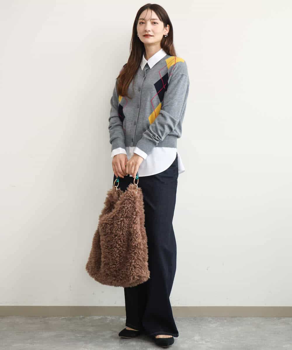 FKBJD27140 MK MICHEL KLEIN(MK ミッシェルクラン) [防シワ/洗える]コットン混ベーシックシャツ（無地） ホワイト