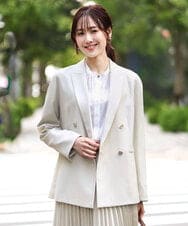 FKDFD15230 MK MICHEL KLEIN(MK ミッシェルクラン) [洗える]ダブルブレストジャケット ネイビー