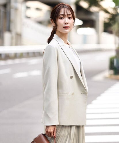 FKDFD15230 MK MICHEL KLEIN [洗える]ダブルブレストジャケット