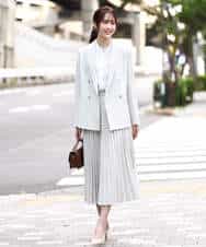FKDFD15230 MK MICHEL KLEIN(MK ミッシェルクラン) [洗える]ダブルブレストジャケット ネイビー