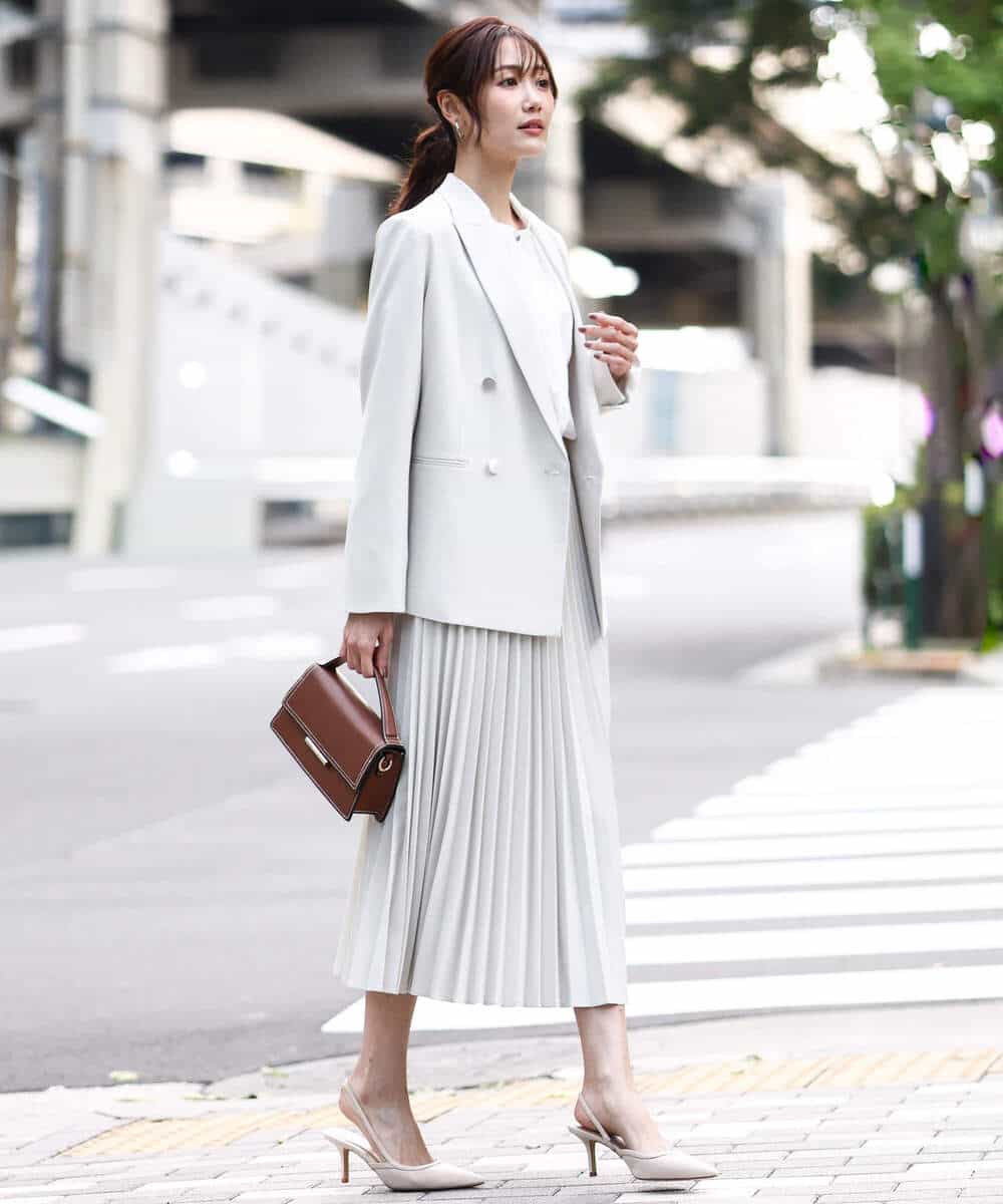 FKDFD15230 MK MICHEL KLEIN(MK ミッシェルクラン) [洗える]ダブルブレストジャケット ネイビー