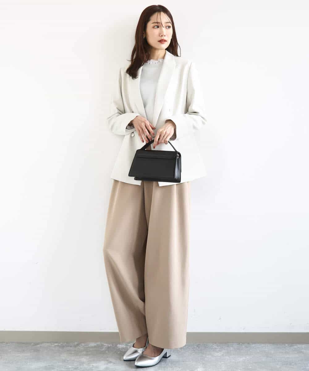 FKDFD15230 MK MICHEL KLEIN(MK ミッシェルクラン) [洗える]ダブルブレストジャケット ネイビー