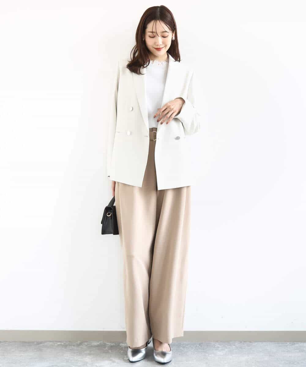 FKDFD15230 MK MICHEL KLEIN(MK ミッシェルクラン) [洗える]ダブルブレストジャケット ネイビー