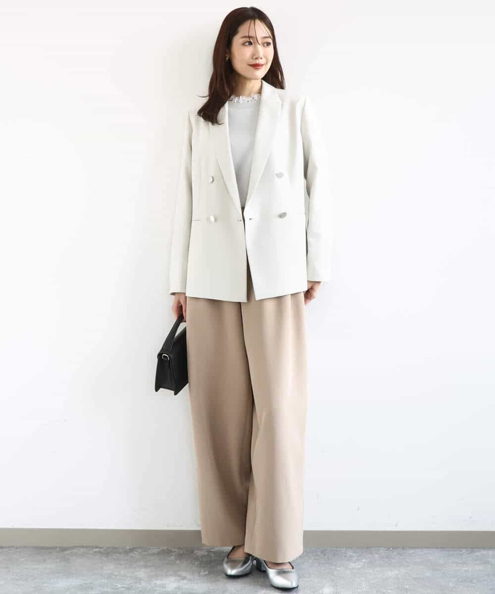 FKDFD15230 MK MICHEL KLEIN(MK ミッシェルクラン) [洗える]ダブルブレストジャケット ネイビー