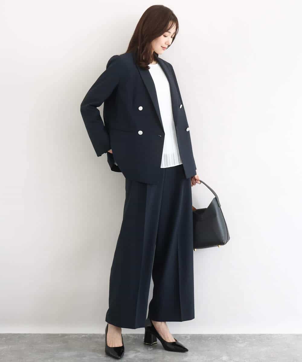 FKDFD15230 MK MICHEL KLEIN(MK ミッシェルクラン) [洗える]ダブルブレストジャケット ネイビー
