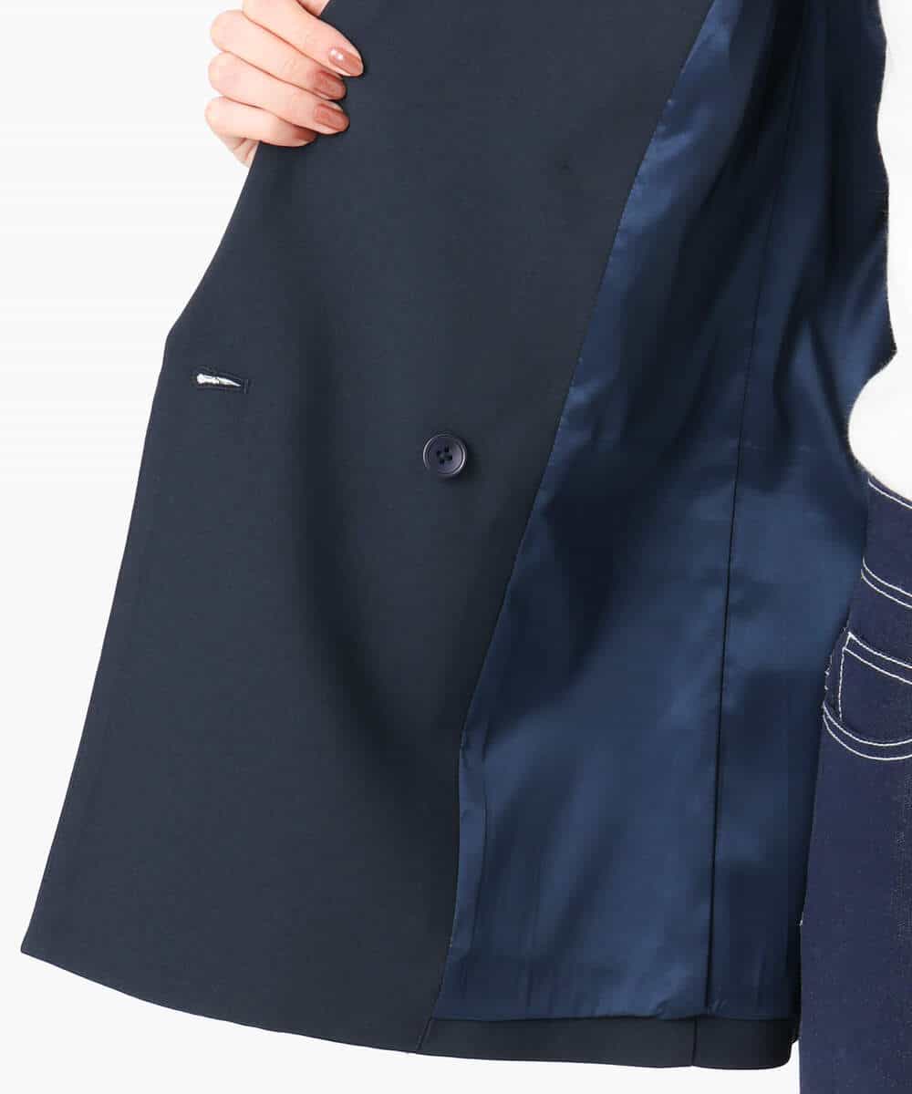 FKDFD15230 MK MICHEL KLEIN(MK ミッシェルクラン) [洗える]ダブルブレストジャケット ネイビー