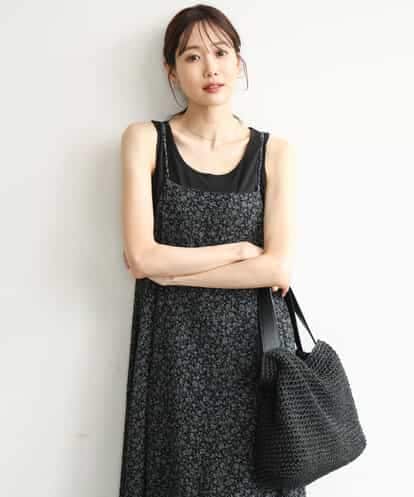 FKEJD30230  [洗える]前後2way花柄シアーキャミワンピース