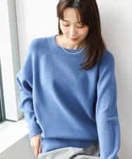 FKFDG67150 MK MICHEL KLEIN(MK ミッシェルクラン) [洗える]片畦編みラグランスリーブニット アイボリー