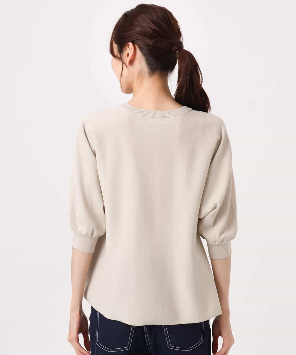 FKFGD52140 MK MICHEL KLEIN(MK ミッシェルクラン) [UVカット/接触冷感/洗える]金釦フレアシルエットドルマンニット ベージュ