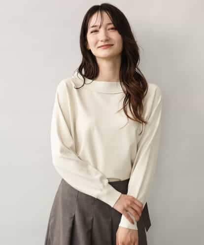FKFJD34140 MK MICHEL KLEIN [洗える/前後2way]ロールネックカラードルマンニット
